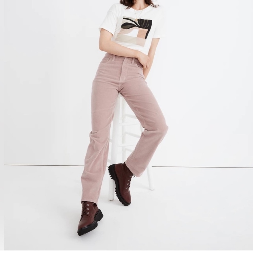 MADEWELL - The Perfect Vintage straight jean blush corduroy